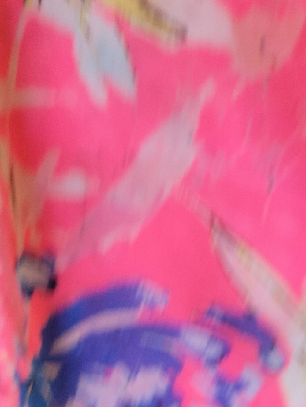 I Heart Ronson Neon Pink Floral Ruffle Blouse - Picture 3 of 6